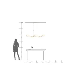 KDesign Lampa wisząca SCALA BALLS 150 cm czarna białe klosze