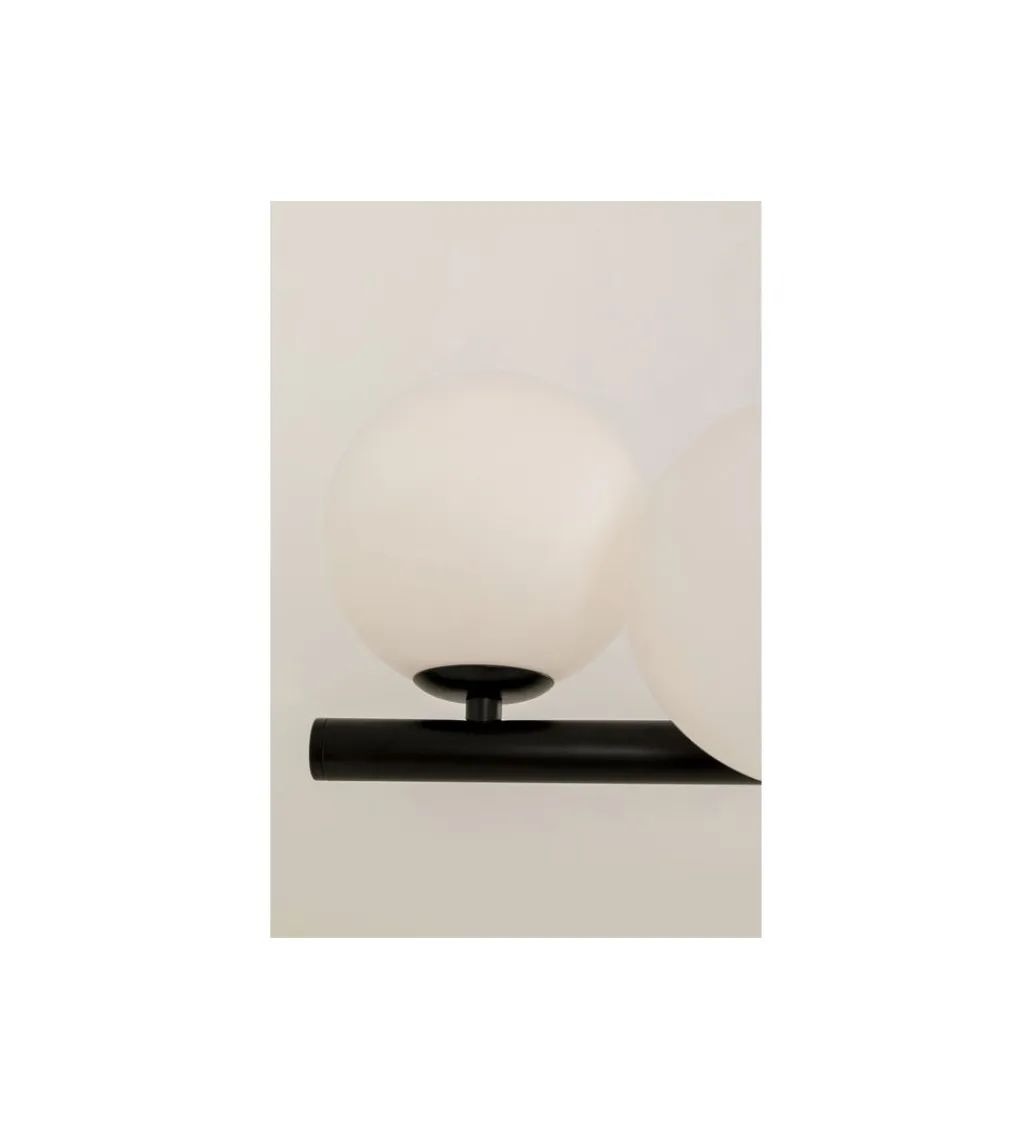 KDesign Lampa wisząca SCALA BALLS 150 cm czarna białe klosze