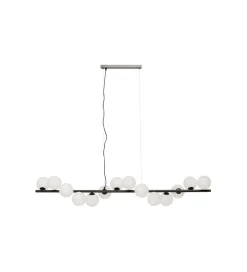KDesign Lampa wisząca SCALA BALLS 150 cm czarna białe klosze