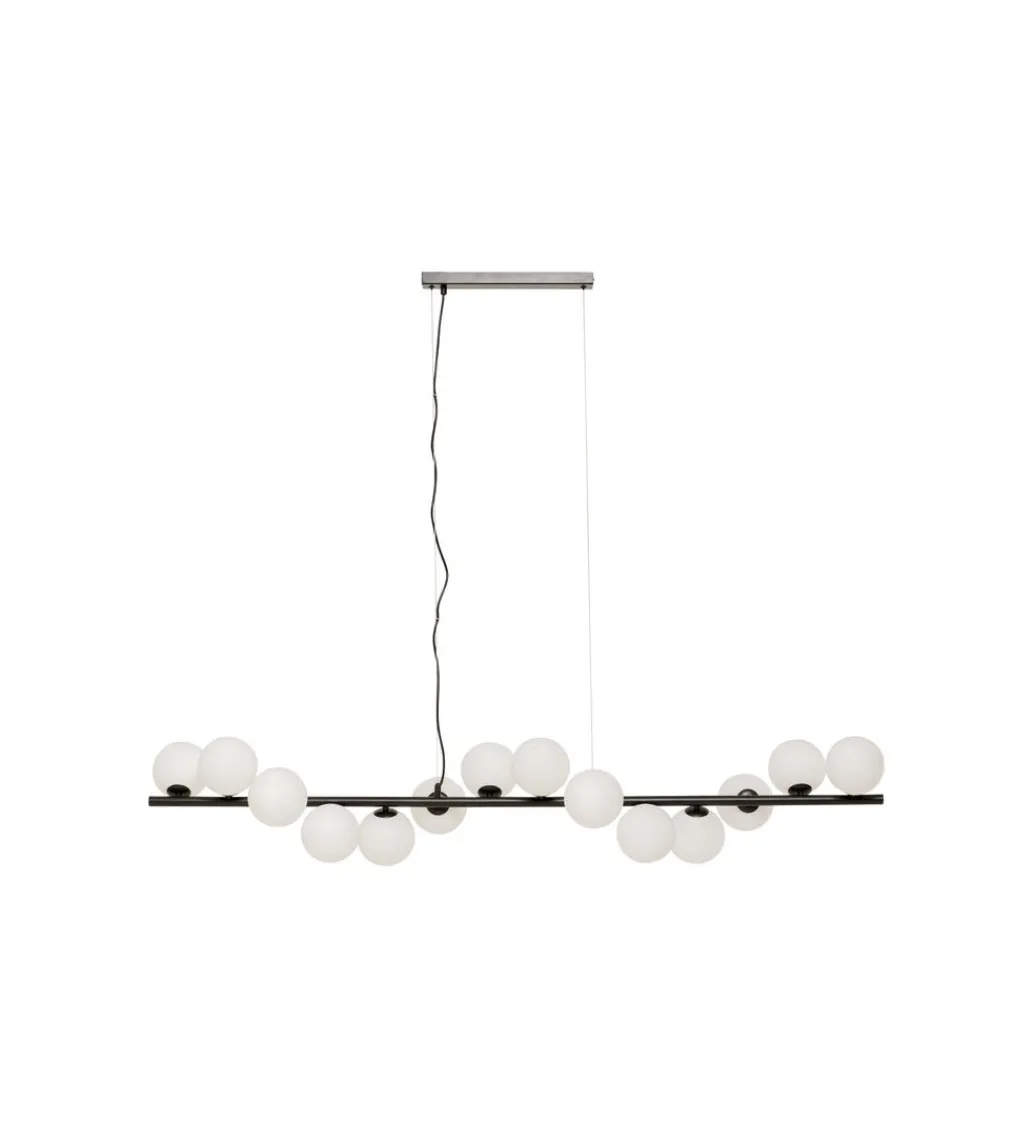 KDesign Lampa wisząca SCALA BALLS 150 cm czarna białe klosze