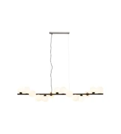 KDesign Lampa wisząca SCALA BALLS 150 cm czarna białe klosze
