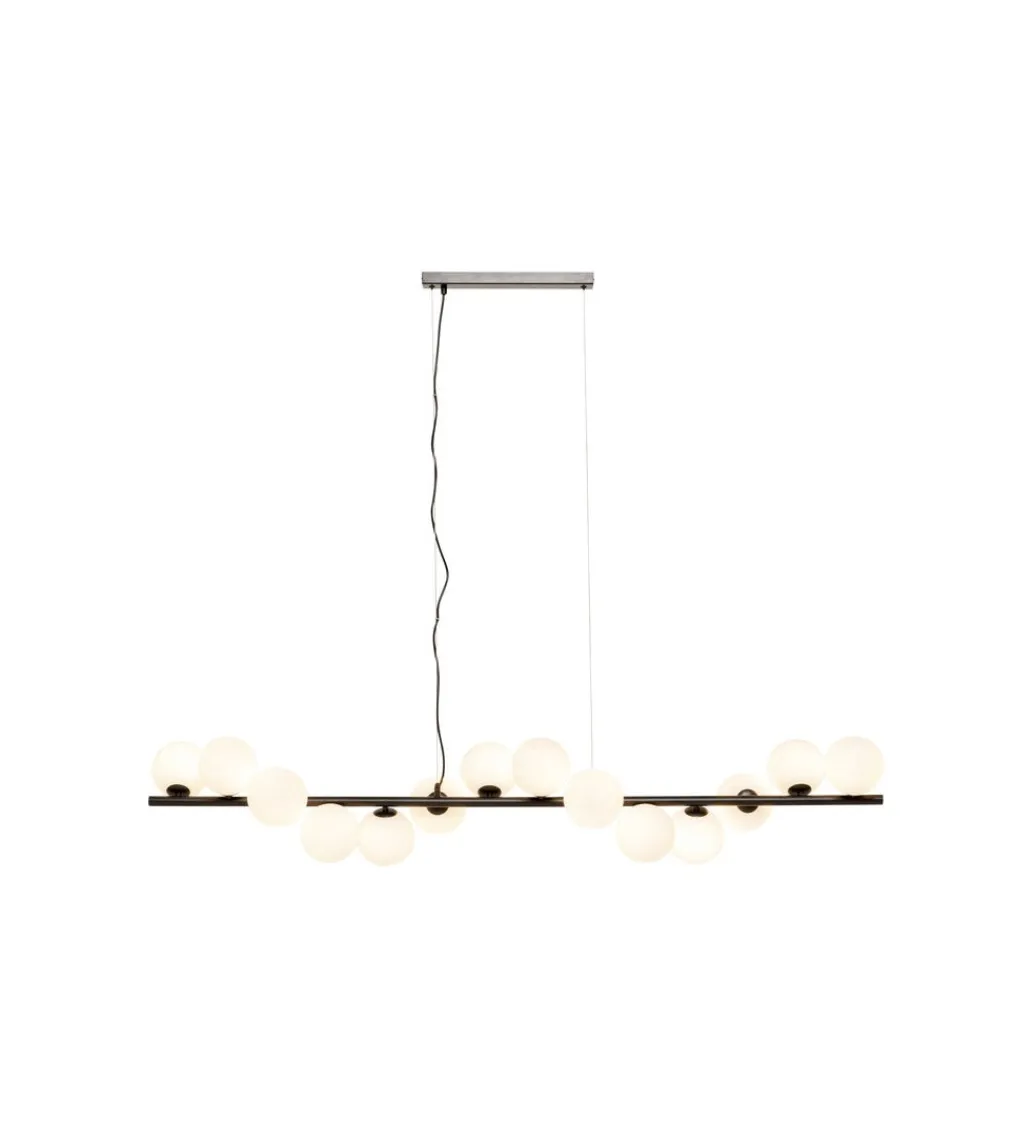 KDesign Lampa wisząca SCALA BALLS 150 cm czarna białe klosze