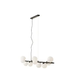 KDesign Lampa wisząca SCALA BALLS 150 cm czarna białe klosze