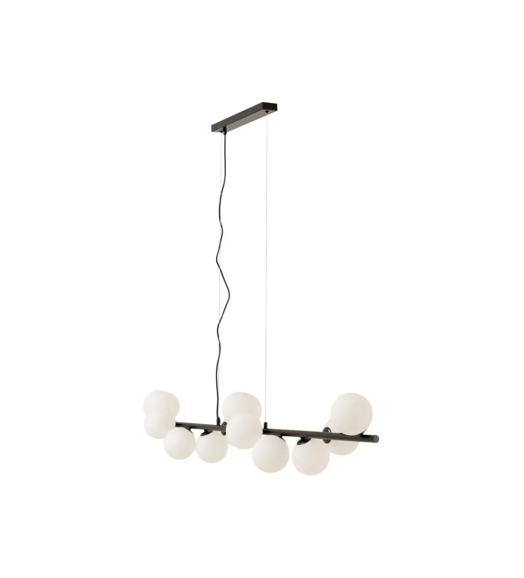 KDesign Lampa wisząca SCALA BALLS 150 cm czarna białe klosze