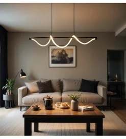 DOMENO Lampa wisząca SERPENTE 120 cm czarna