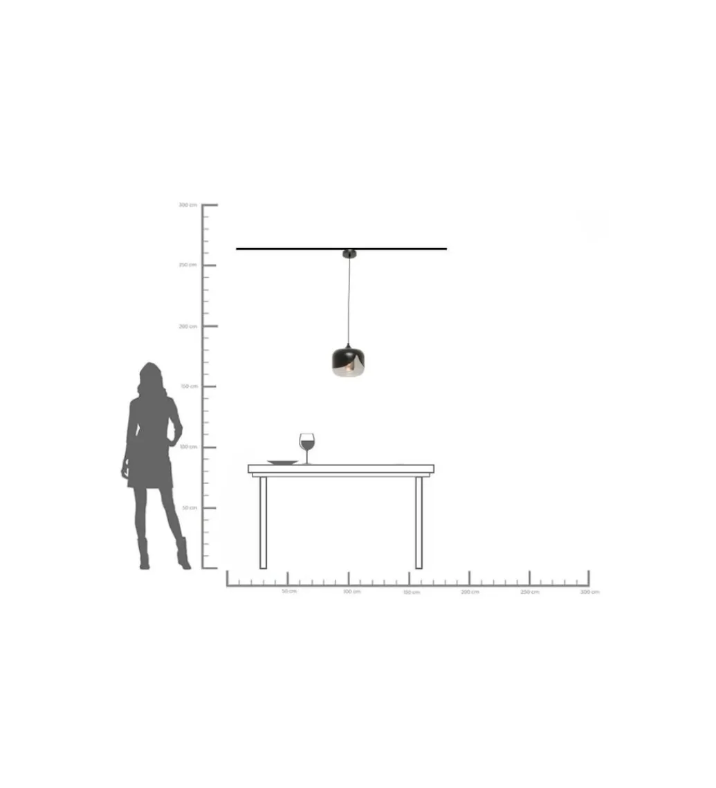 KDesign Lampa wisząca SMOKE GOBLET 25 cm