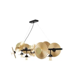 KDesign Lampa wisząca Soles 140 cm złota