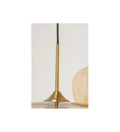 KDesign Lampa wisząca SPHERE AMBER 45 cm złota