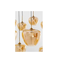 KDesign Lampa wisząca SPHERE AMBER TEN 160 cm złota