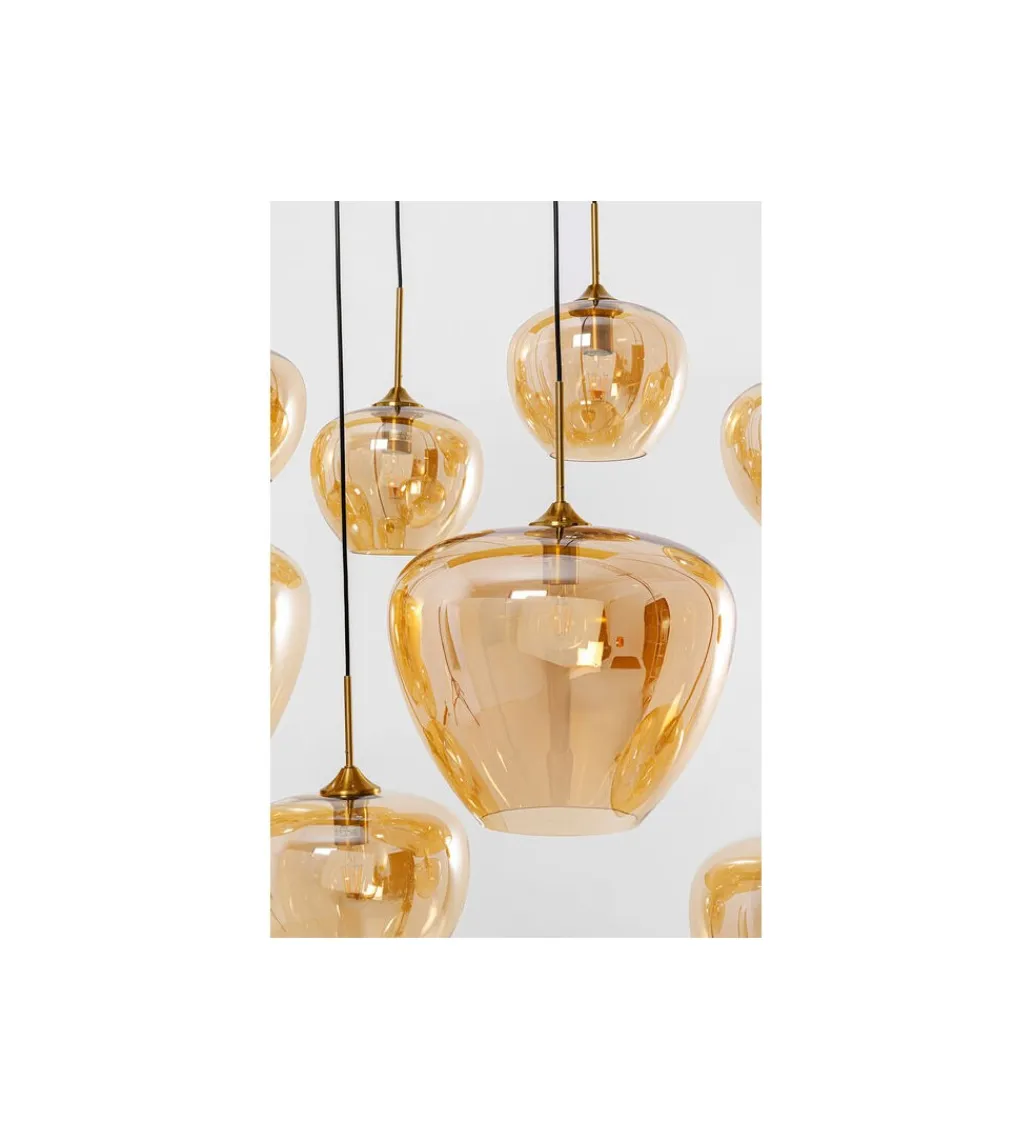 KDesign Lampa wisząca SPHERE AMBER TEN 160 cm złota