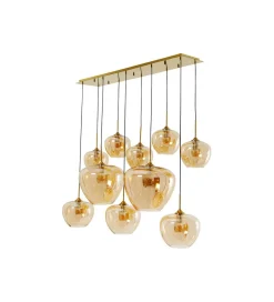 KDesign Lampa wisząca SPHERE AMBER TEN 160 cm złota
