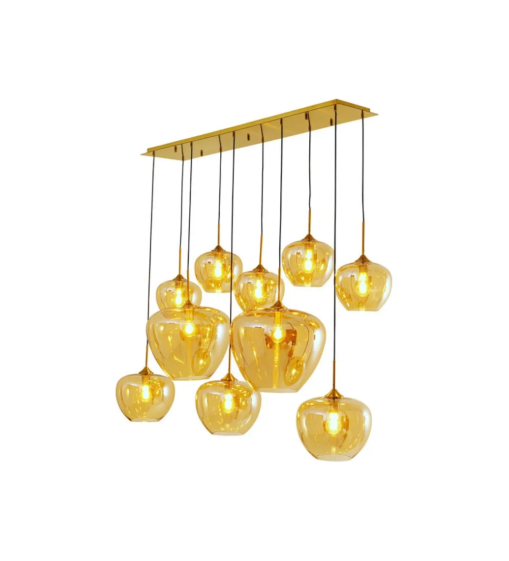 KDesign Lampa wisząca SPHERE AMBER TEN 160 cm złota