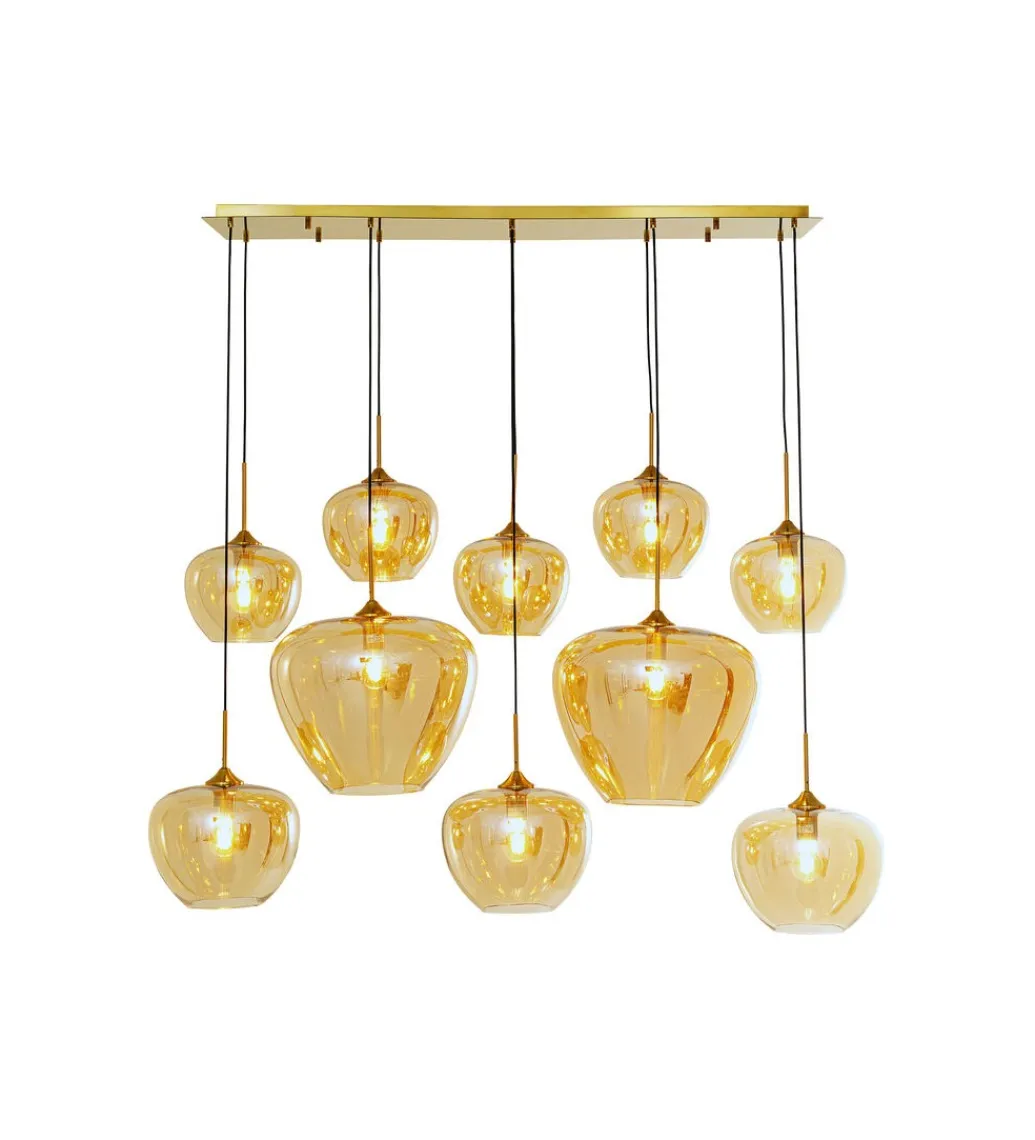 KDesign Lampa wisząca SPHERE AMBER TEN 160 cm złota