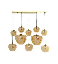 KDesign Lampa wisząca SPHERE AMBER TEN 160 cm złota