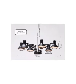 KDesign Lampa wisząca Spider Multi czarna