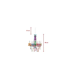 KDesign Lampa wisząca STARLIGHT 69 cm tęczowa