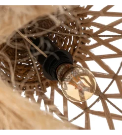 DENZO Lampa wisząca SUFRI 50 cm Naturalne włókno