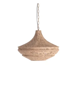 Zona-Design Lampa wisząca TECHAGE 49 cm beżowa