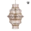 DENZO Lampa wisząca TEGOR 53 cm szare szkło