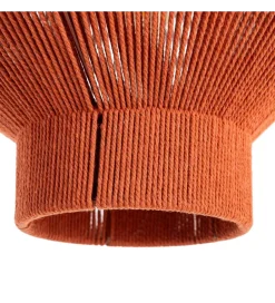 Zona-Design Lampa wisząca TEJA 25 cm lina papierowa ceglasty