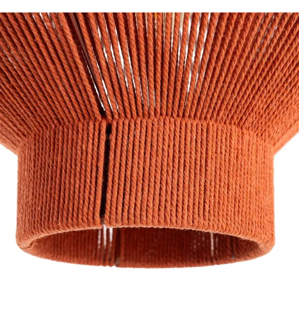 Zona-Design Lampa wisząca TEJA 25 cm lina papierowa ceglasty