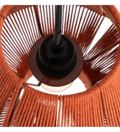 Zona-Design Lampa wisząca TEJA 25 cm lina papierowa ceglasty