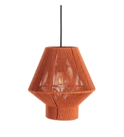 Zona-Design Lampa wisząca TEJA 25 cm lina papierowa ceglasty