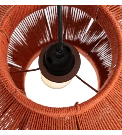Zona-Design Lampa wisząca TEJA 30 cm lina papierowa ceglasty