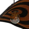 Zona-Design Lampa wisząca WRENKMA 60 cm pomarańczowo czarna
