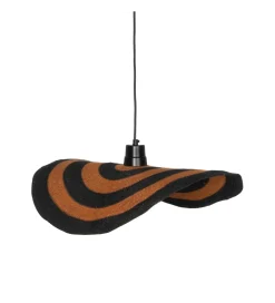 Zona-Design Lampa wisząca WRENKMA 60 cm pomarańczowo czarna