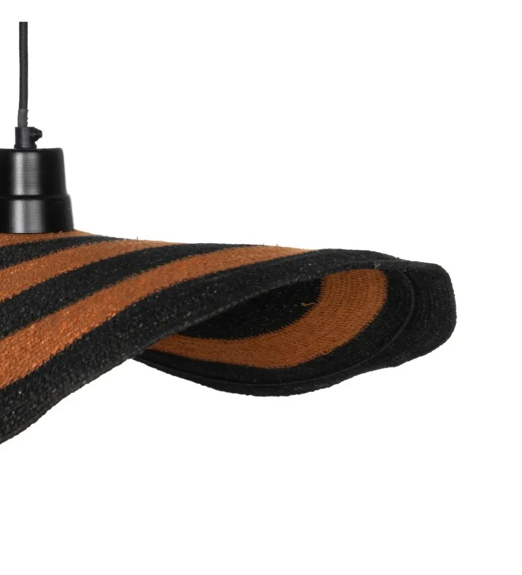 Zona-Design Lampa wisząca WRENKMA 60 cm pomarańczowo czarna
