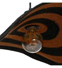Zona-Design Lampa wisząca WRENKMA 94 cm pomarańczowo czarna