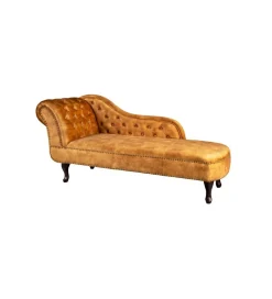 Invicta Interior Leżanka Chesterfield BRIGIDA musztardowa