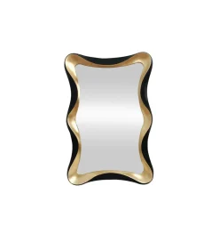 Invicta Interior - przedsprzedaż Lustro ALICE 120 cm czarne złote