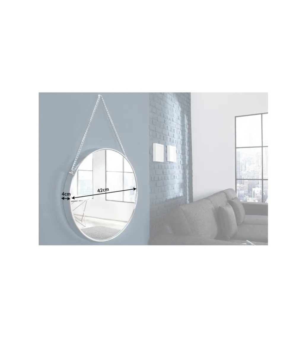Invicta Interior Lustro ścienne Portret 45 cm srebrne