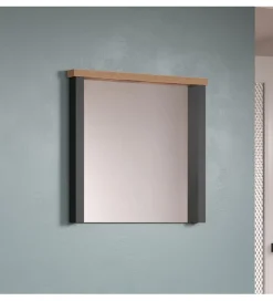 MCA Lustro do przedpokoju ENNA 73 cm w optyce drewna mango