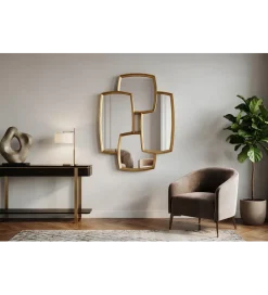 Invicta Interior Lustro QUADRA 90 cm złota