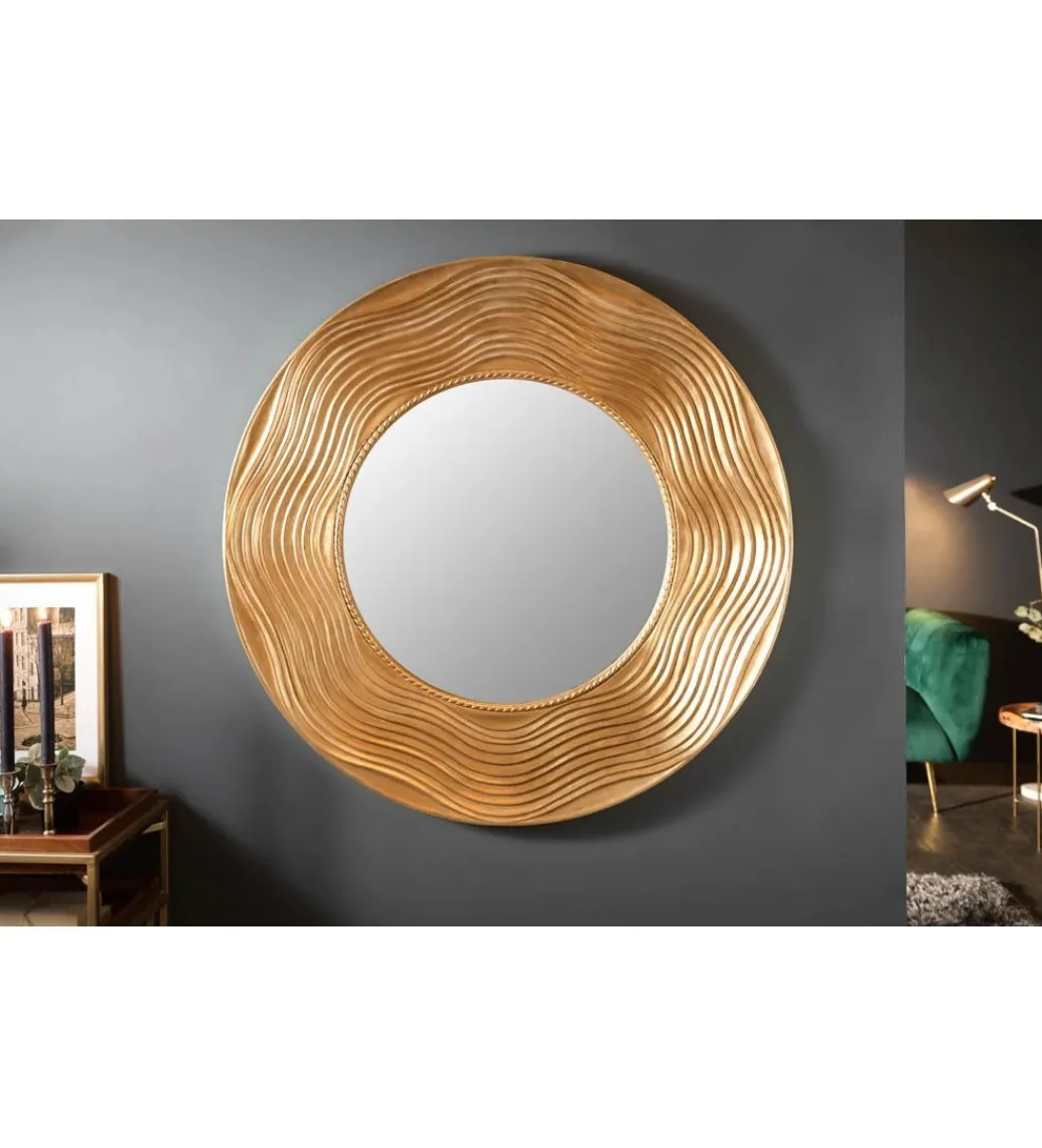 Invicta Interior Lustro wiszące 100 cm złote