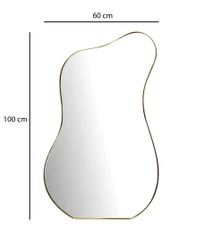 WOHNLING, GERMANY Lustro wiszące DEFORME 100 cm złote
