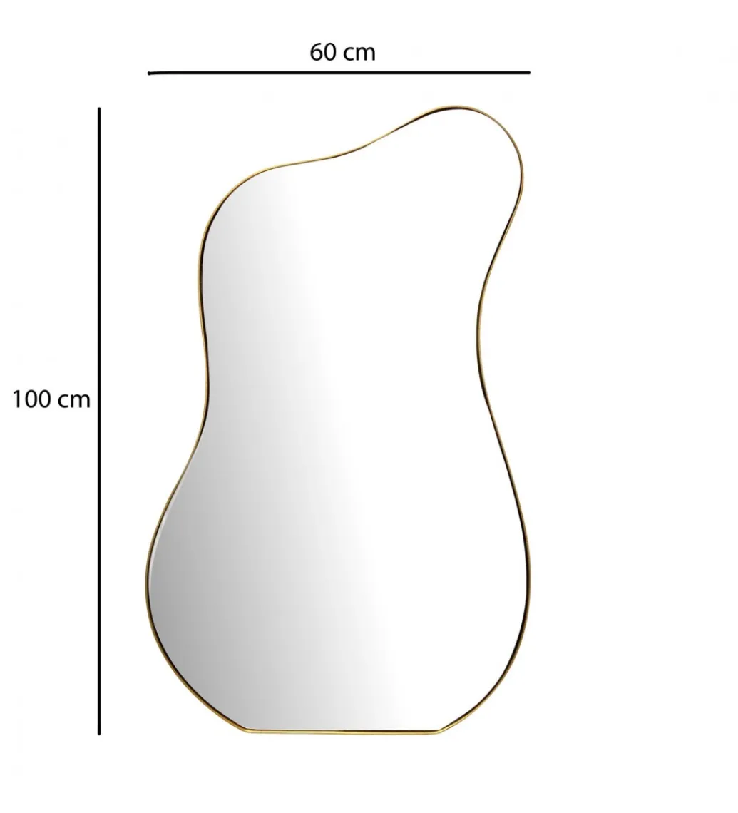 WOHNLING, GERMANY Lustro wiszące DEFORME 100 cm złote