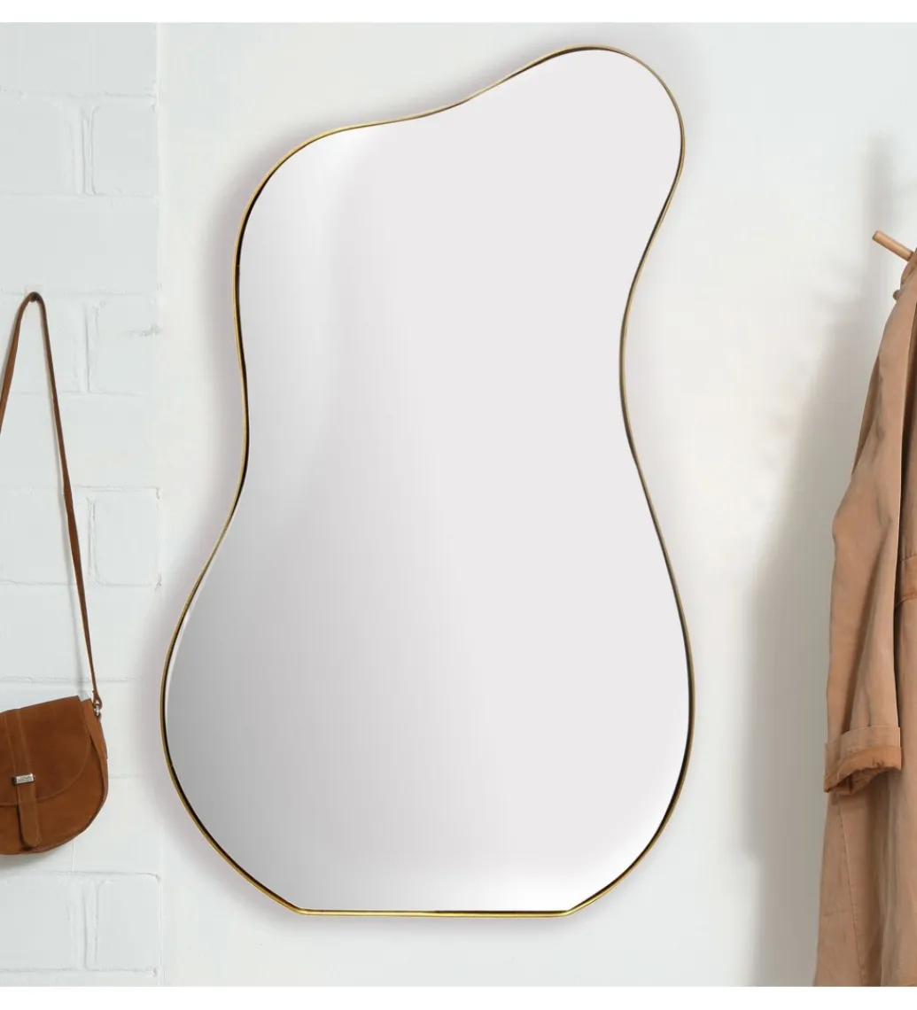 WOHNLING, GERMANY Lustro wiszące DEFORME 100 cm złote