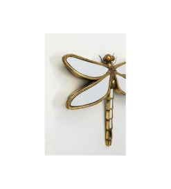 KARE Lustro wiszące DRAGONFLY 46 x 36 cm stare złoto