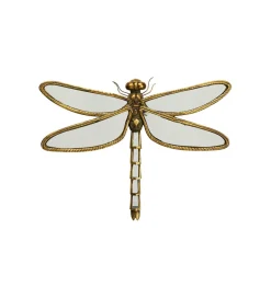 KARE Lustro wiszące DRAGONFLY 46 x 36 cm stare złoto