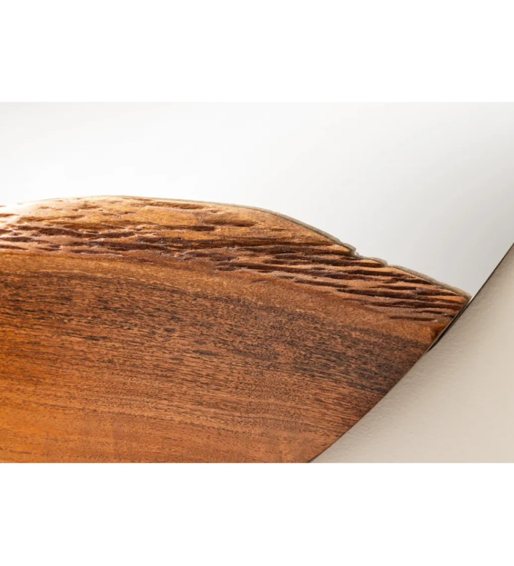 Invicta Interior Lustro wiszące MIRROR 100 cm drewno akacja