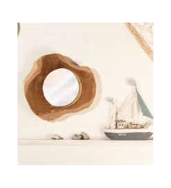 Invicta Interior - przedsprzedaż Lustro wiszące Reflect 31 cm drewno Teak