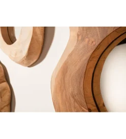 Invicta Interior - przedsprzedaż Lustro wiszące Reflect 31 cm drewno Teak