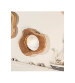 Invicta Interior - przedsprzedaż Lustro wiszące Reflect 31 cm drewno Teak