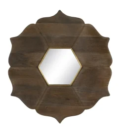 Zona-Design Lustro wiszące RETUNM 90 cm drewno mango