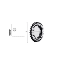 KARE Lustro wiszące SPROCKET 92 cm srebrne