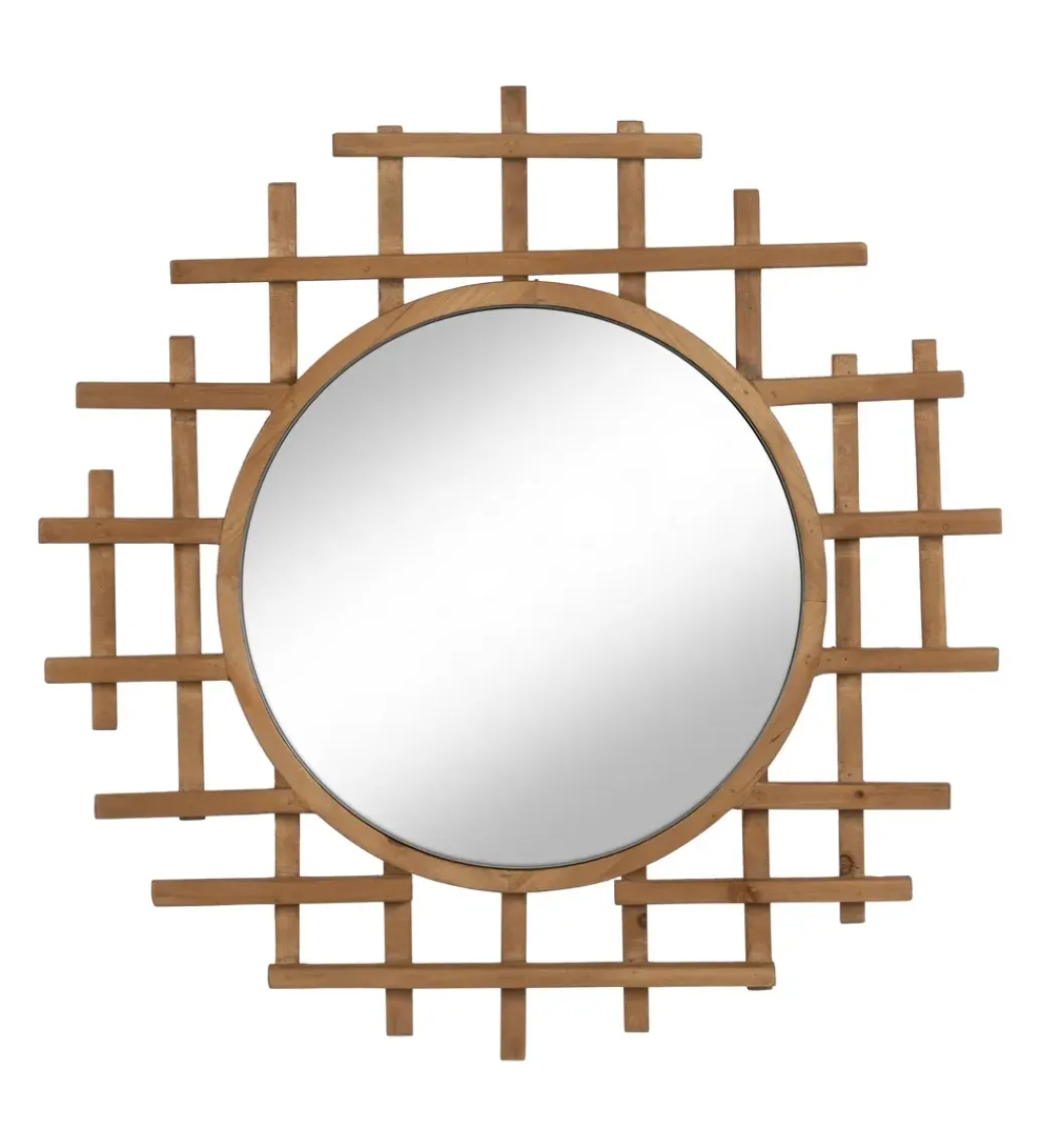 Zona-Design Lustro wiszące TIKITAK 64 cm drewno jodła